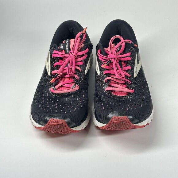 Brooks Womens Glycerin 16 Running Shoes Black 1202781B070 Lace Up Low Top 7 B - Picture 3 of 16
